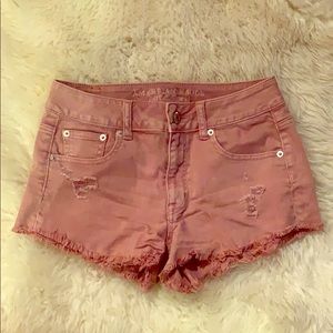 Dusty Rose American Eagle Jean Shorts